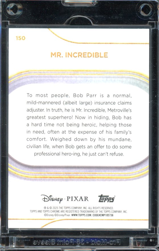 2025 Topps Chrome Mr. Incredible Mickey Print /28
