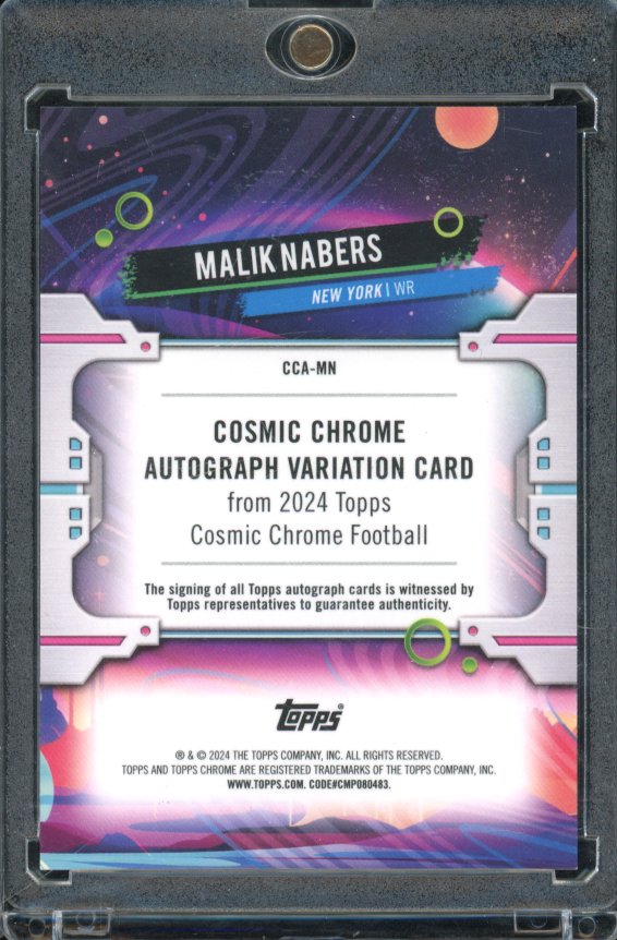 2024 Topps Chrome Cosmic Malik Nabers Refractor Rookie Auto