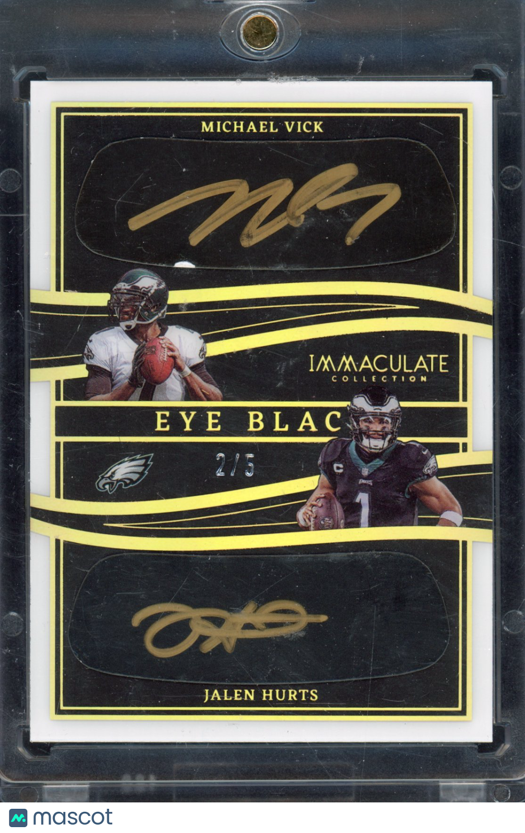 2023 Immaculate Jalen Hurts Michael Vick Eye Black Auto 2/5