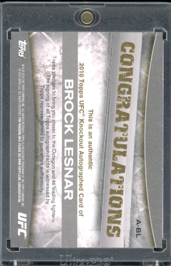 2010 Topps UFC Knockout Brock Lesnar Auto /188