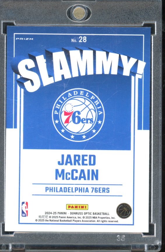 2024-25 Optic Jared Mccain Slammy Rookie Case Hit