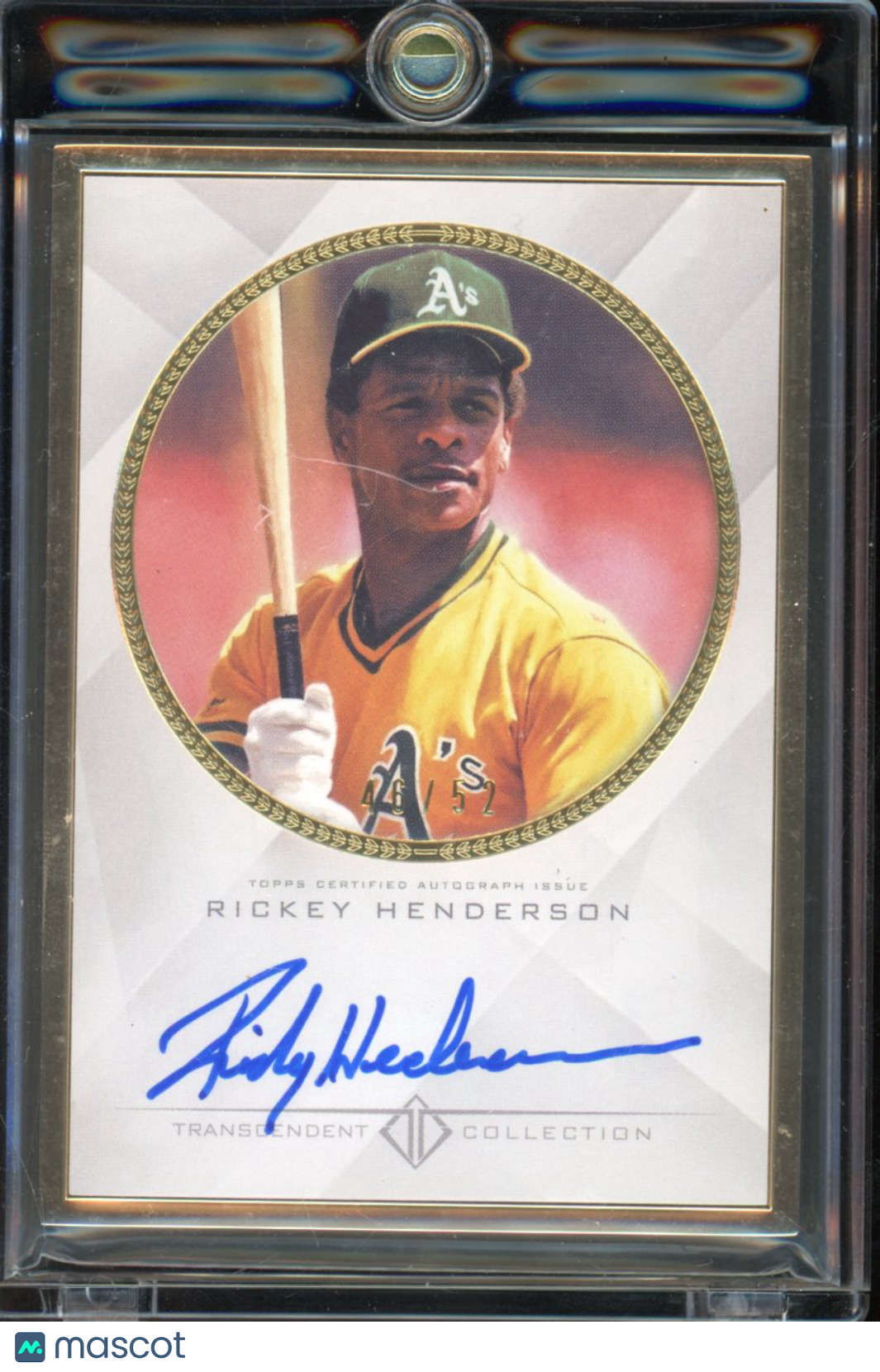 2016 Topps Transcendent Rickey Henderson Auto /52