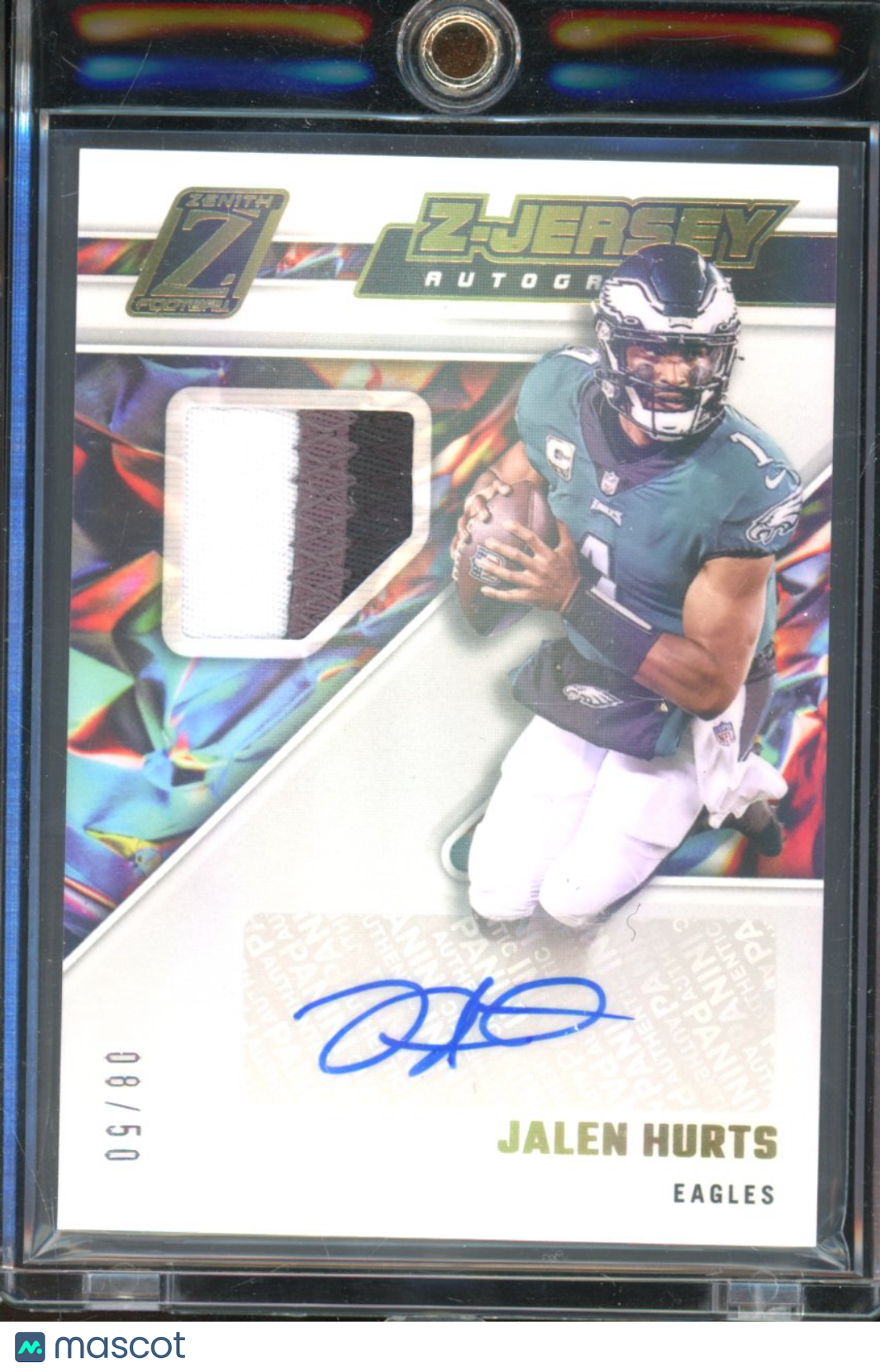 2022 Zenith Jalen Hurts Patch Auto /50