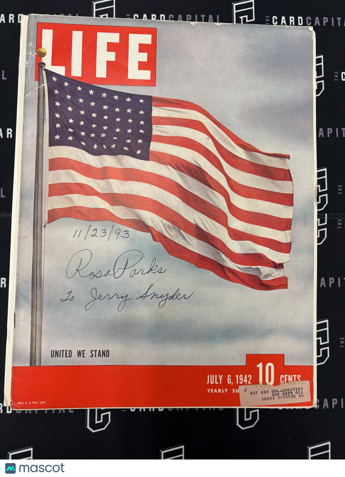 Rosa Parks SIgned Life Magazine United We Stand Dated "11/23/93" JSA Full Letter