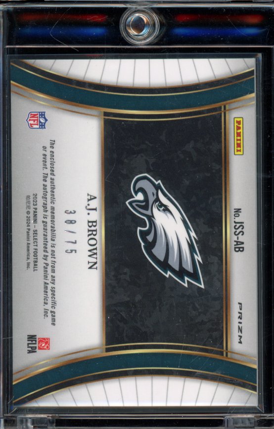 2023 Select A.J. Brown White Patch Auto /75