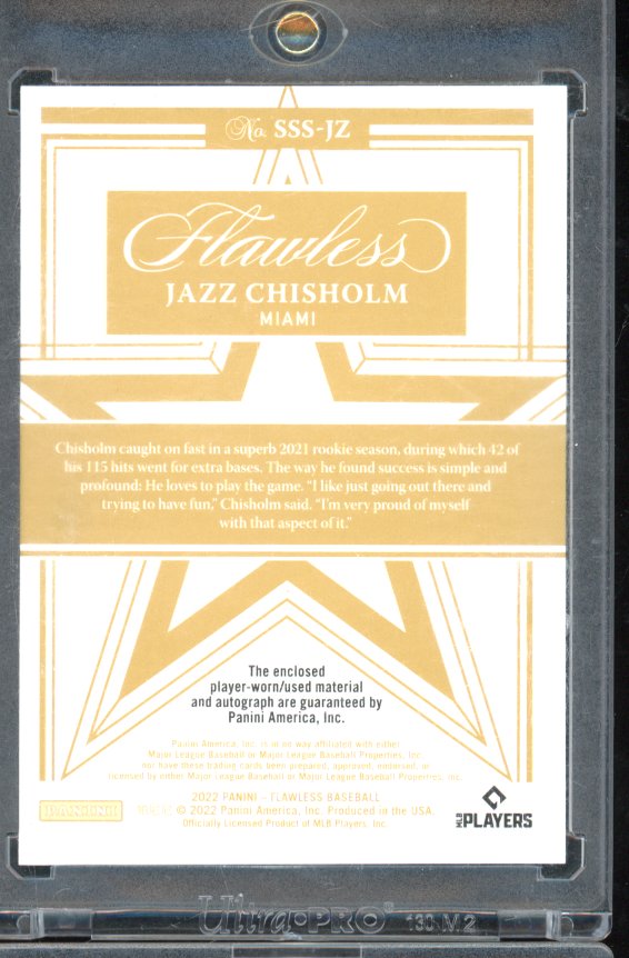 2022 Flawless Jazz Chisholm Star Swatch Patch Auto /10