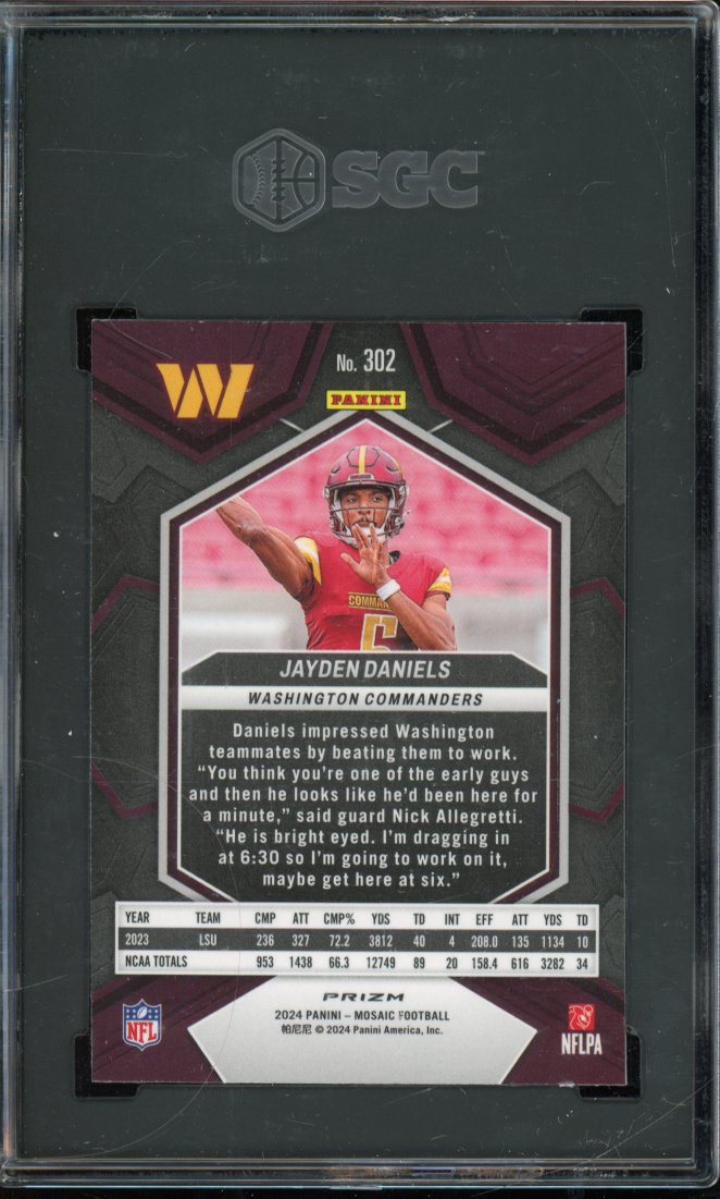 2024 Mosaic Jayden Daniels Blue Reactive SGC 10