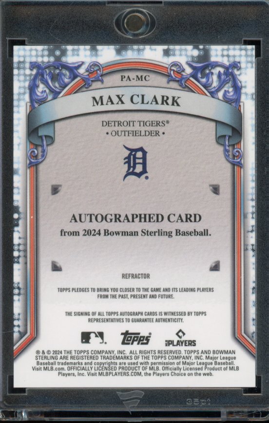 2024 Bowman Sterling Max Clark Refractor Auto /150