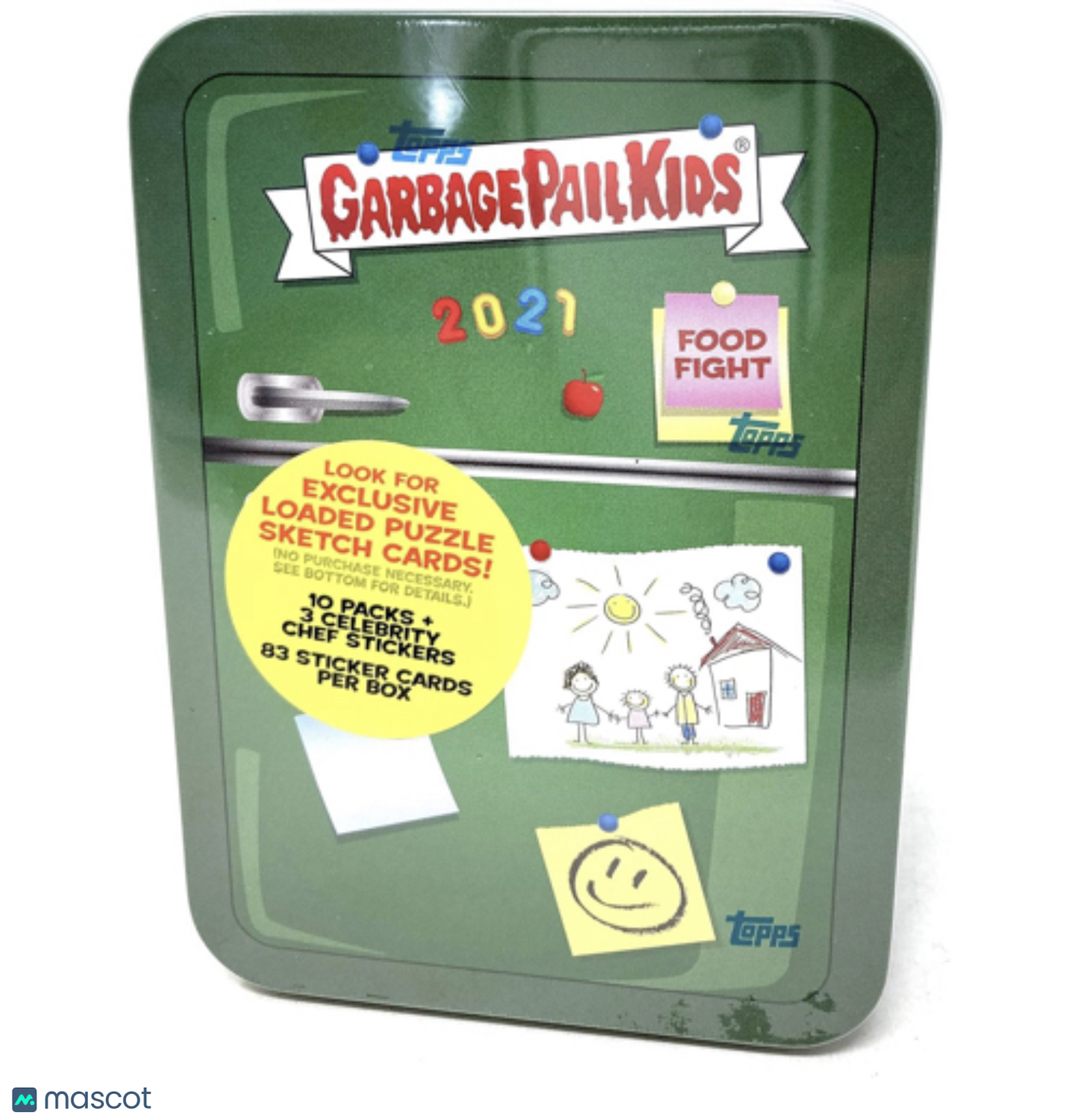 2021 GARBAGE PAIL KIDS FOOD FIGHT REFRIGERATOR GREEN TIN
