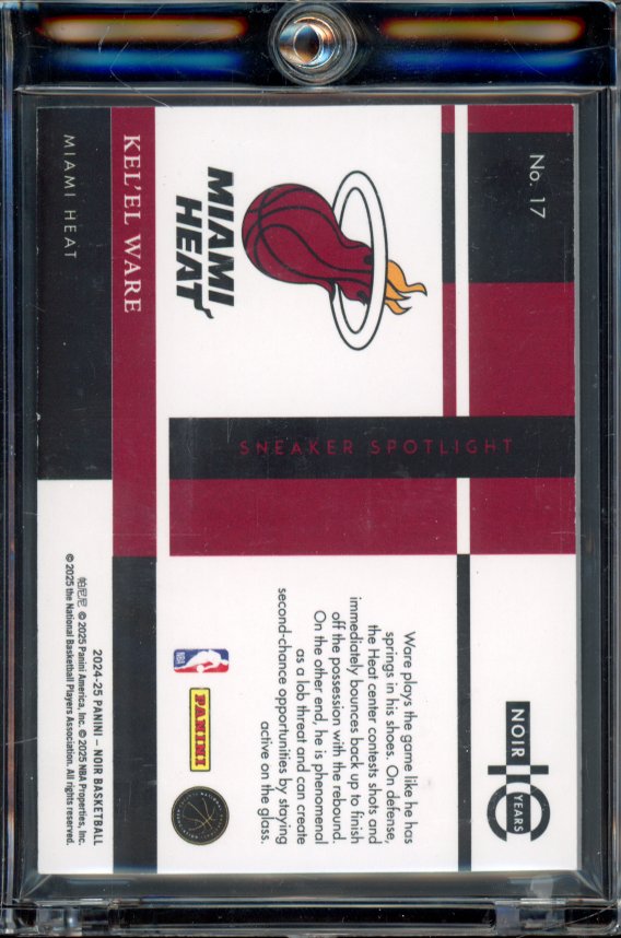 2024-25 Noir Sneaker Spotlight Kel'el Ware Rookie 8/8