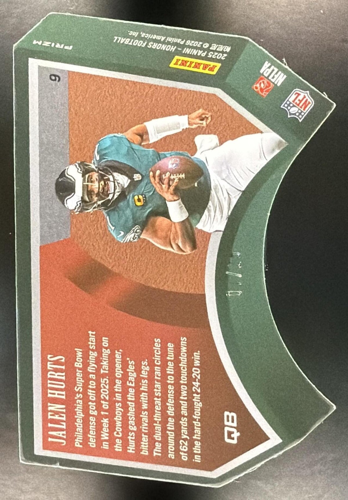 2025 Panini Honors Jalen Hurts #9 Playoff SSP Red /25
