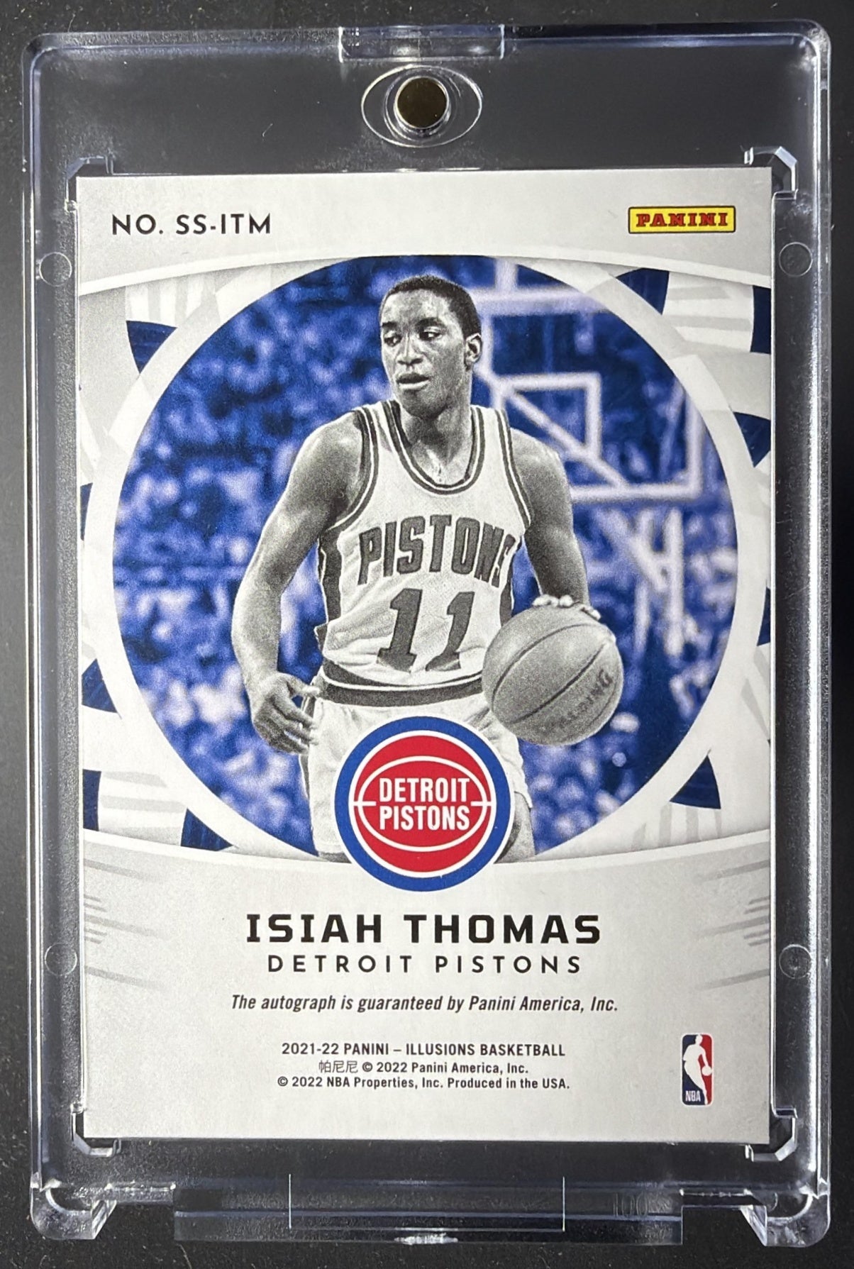 2021-22 Panini Illusions Isiah Thomas #SS-ITM Superlatives Signatures Auto