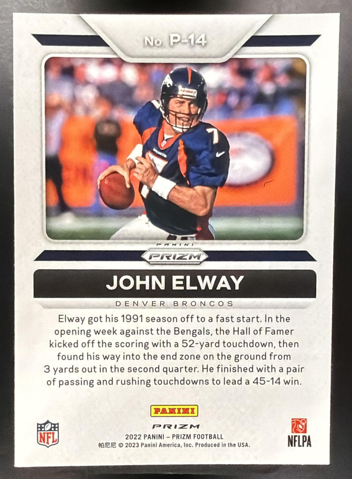 2022 Panini Prizm John Elway #P-14 Profiles