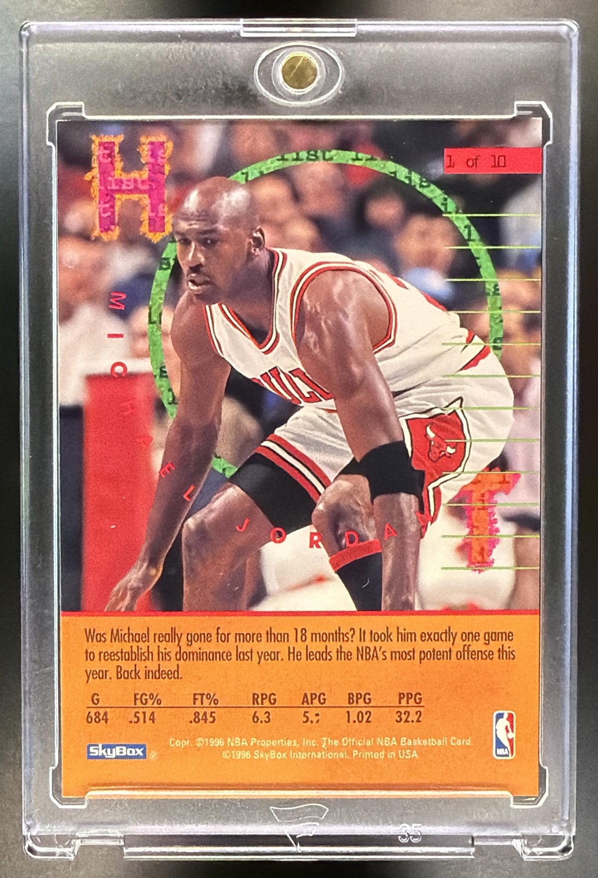 1995-96 Hoops Michael Jordan Hot Lists SP