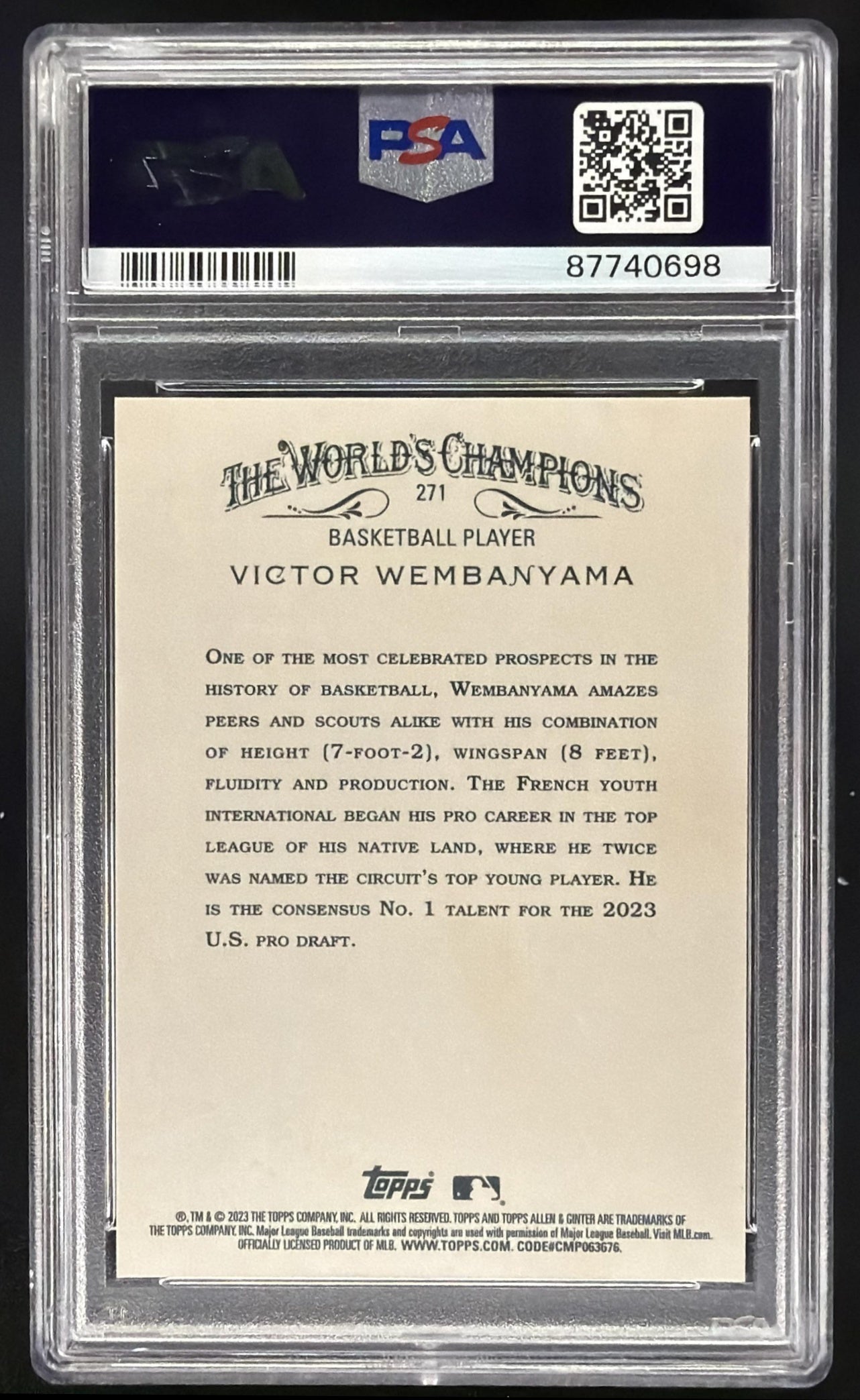 2023 Topps Allen & Ginter Victor Wembanyama #271 PSA 10