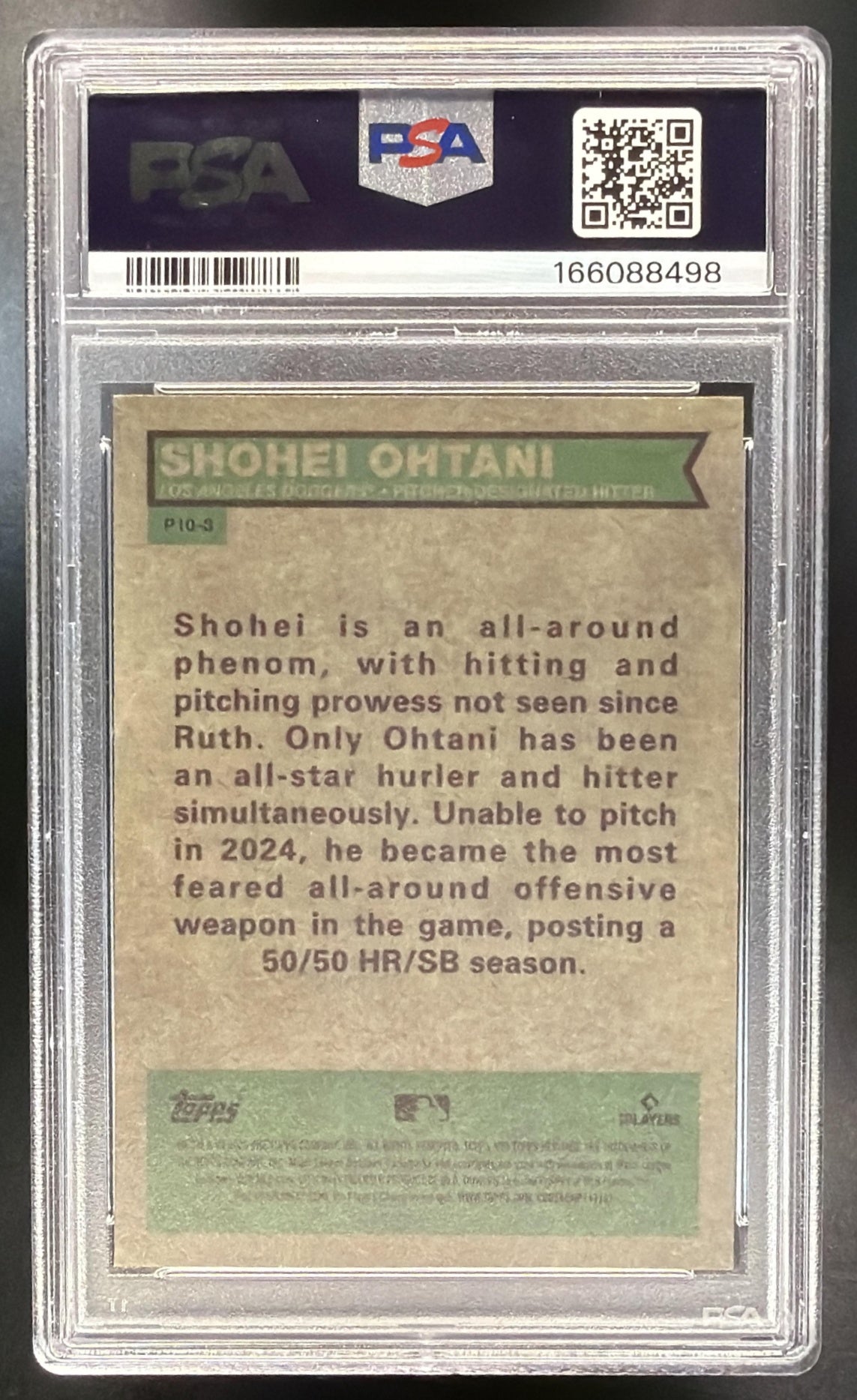 2025 Topps Heritage High Number Shohei Ohtani #P10-3 Perfect 10's PSA 9