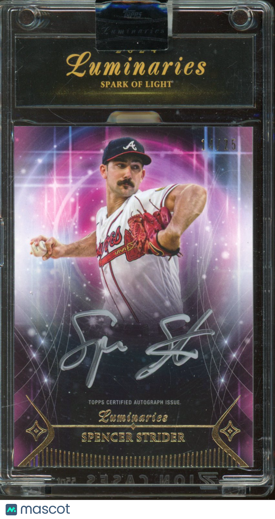 2024 Topps Luminaries Spencer Strider Spark Of Light Auto /25
