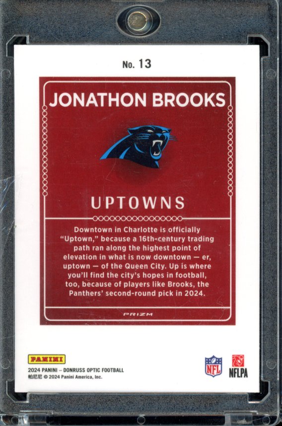 2024 Optic Jonathan Brooks Uptowns Rookie SP