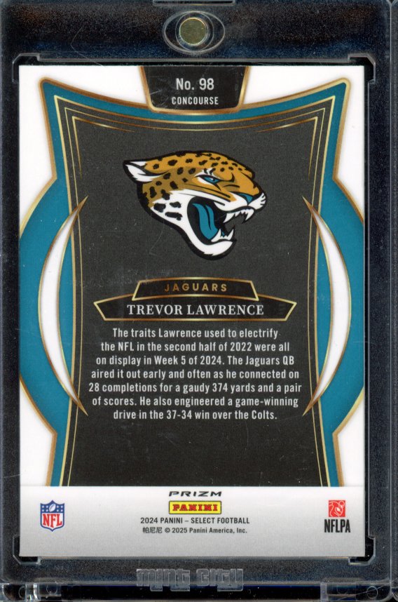 2024 Select Trevor Lawrence Zebra Shock SP