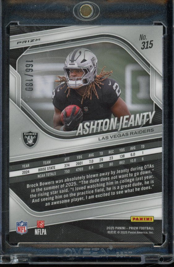 2025 Prizm Ashton Jeanty Football Prizm Rookie /180