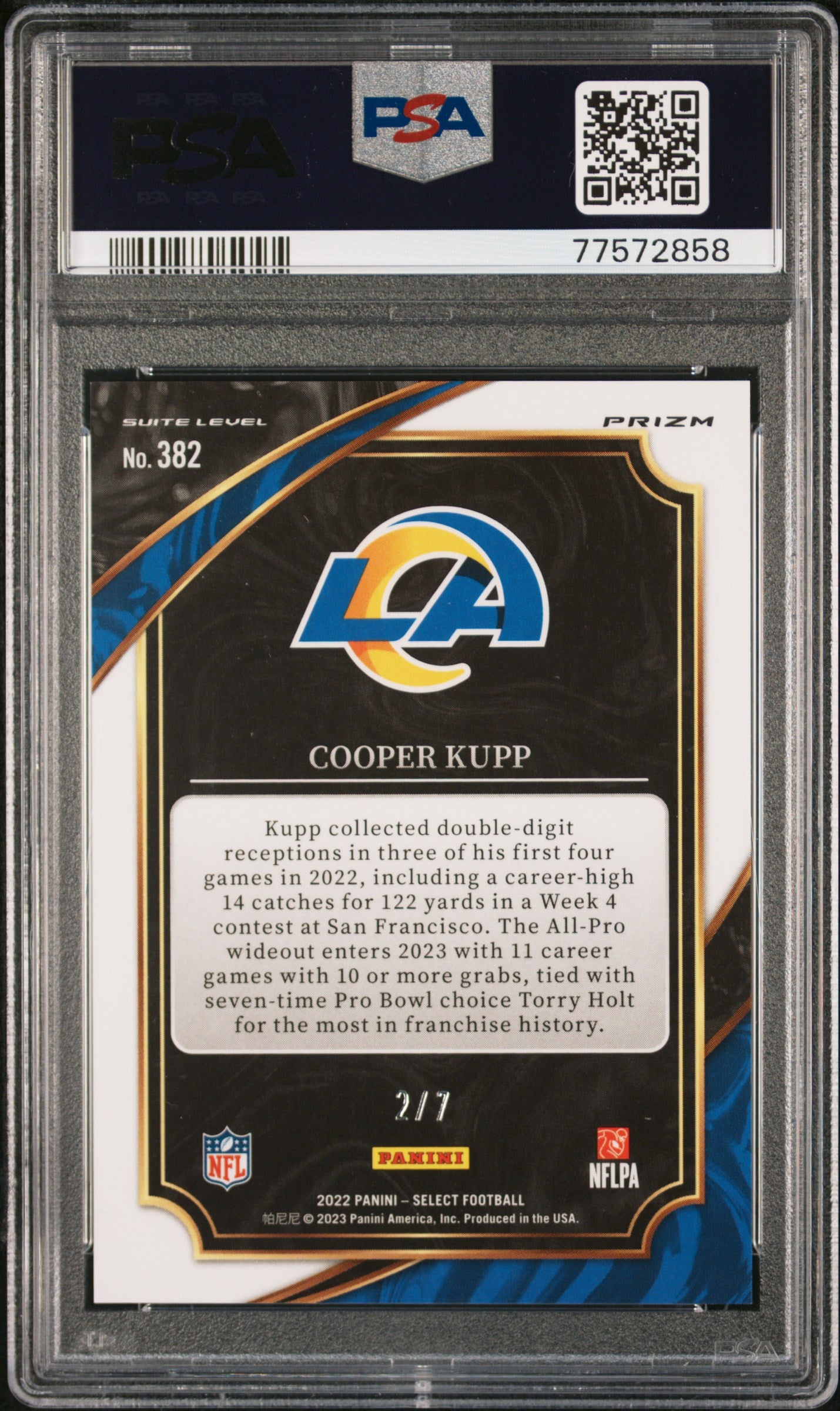 2022 Select Cooper Kupp Pulsar /7 Fotl PSA 10