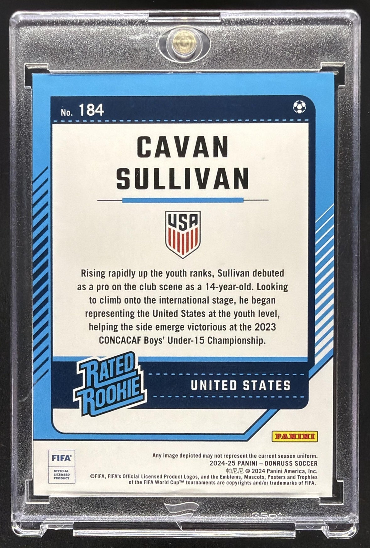 2024-25 Panini Donruss Cavan Sullivan #184 Red Cubic /99 Rated Rookie