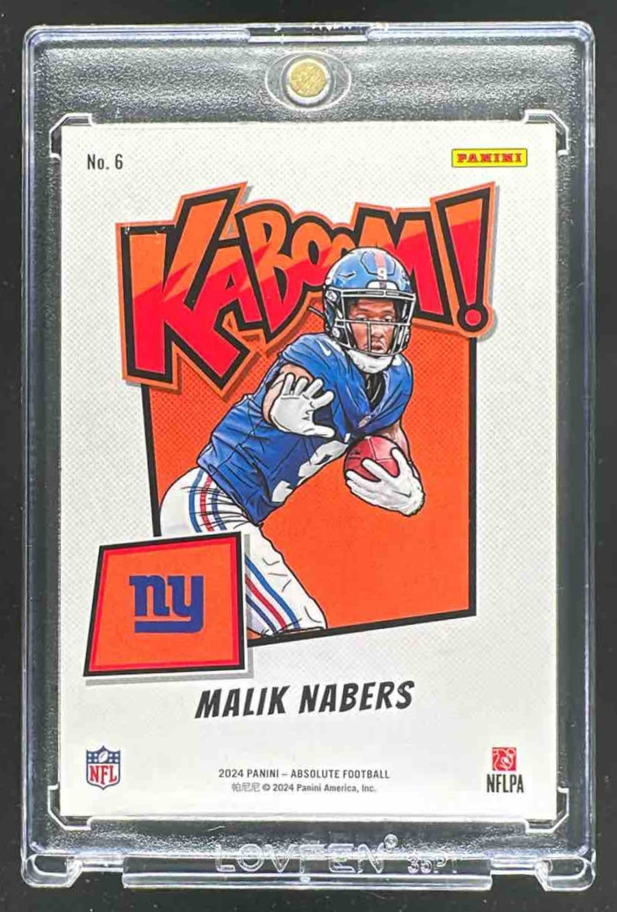2024 Panini Absolute Malik Nabers #6 Rookie Kaboom