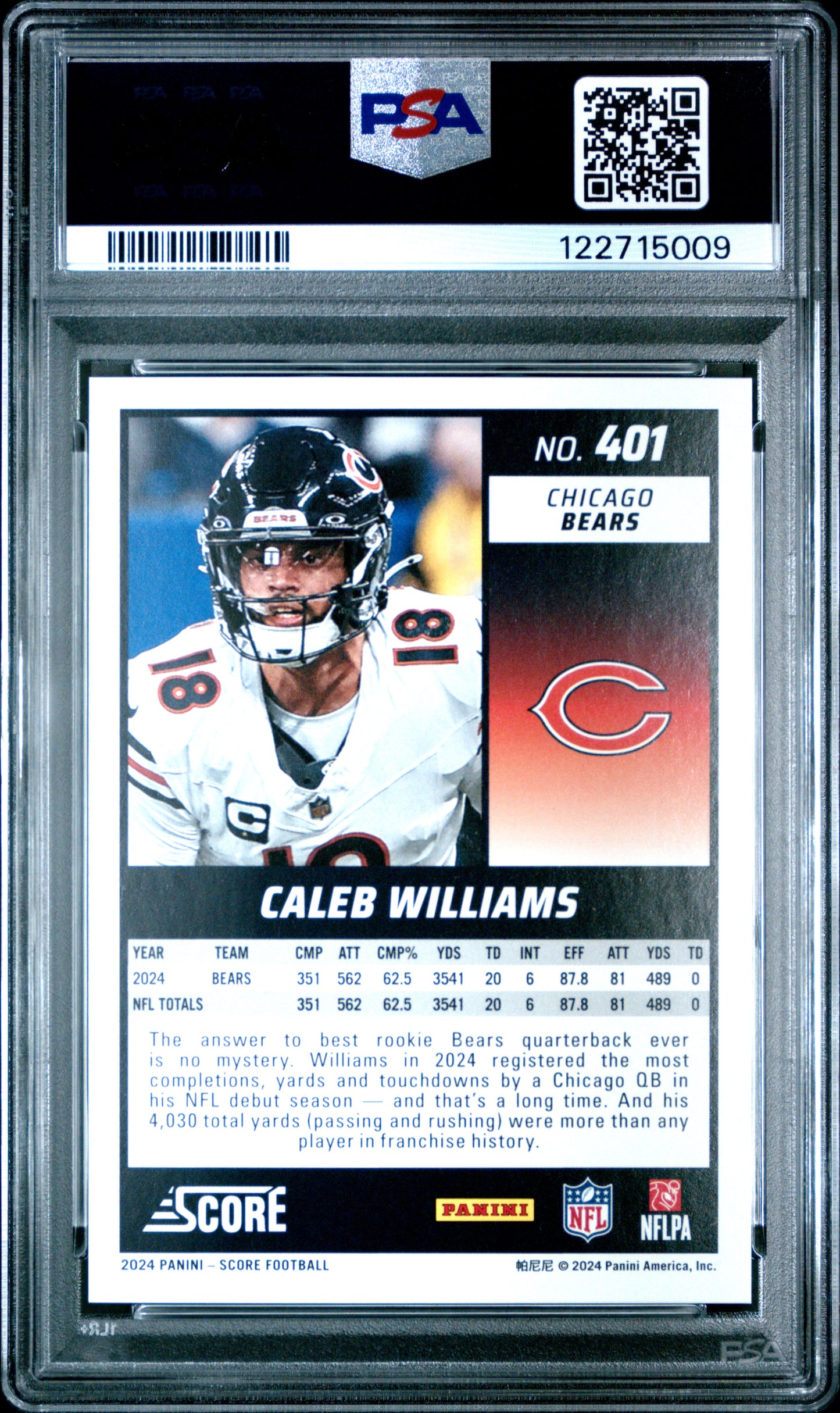 2024 Score Caleb Williams Rookie PSA 10