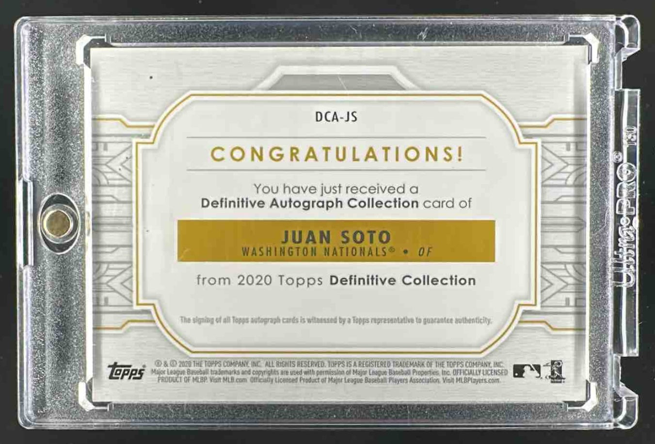 2021 Topps Definitive Juan Soto #DCA-JS Auto Collection 4/35 Nationals