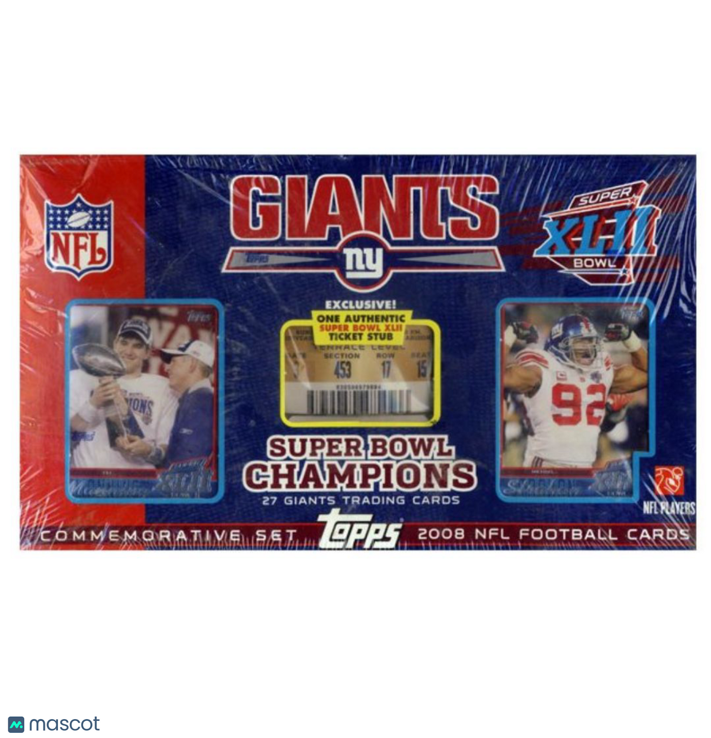 2008 Topps Football Super Bowl 42 Commemorative New York Giants