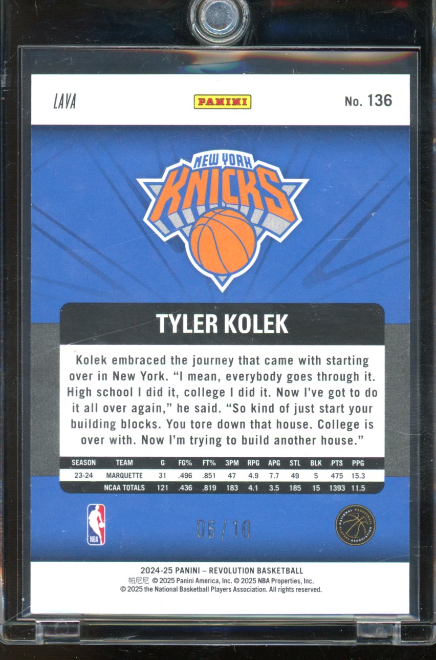 2024-25 Revolution Tyler Kolek Rookie /10