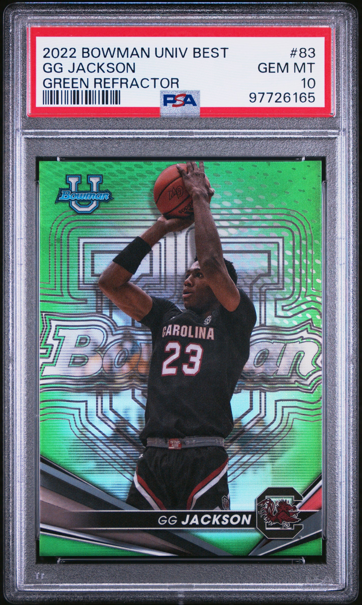2022 Bowman University Best GG Jackson Green Refractor 41/99 PSA 10 POP 1