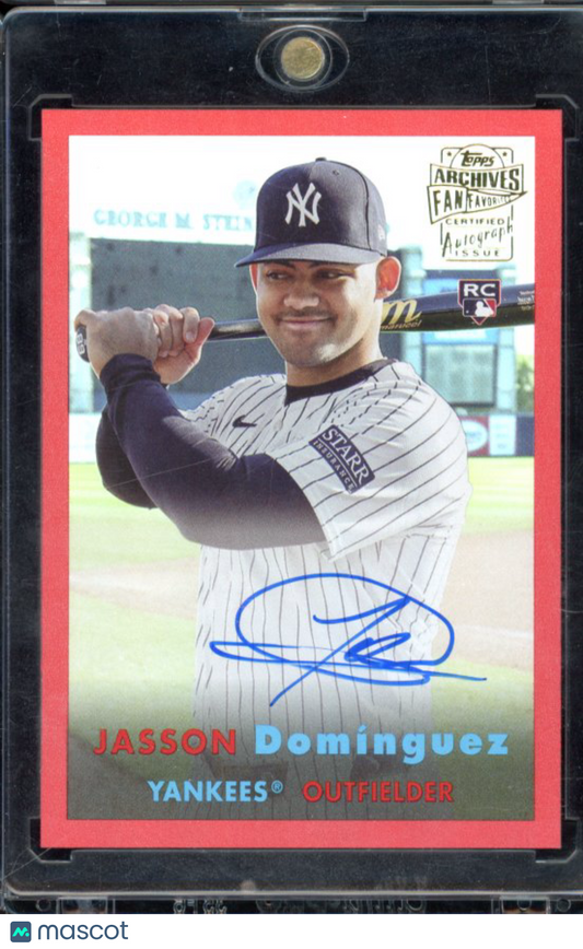 2024 Topps Archives Jasson Dominguez Red Rookie Auto /10
