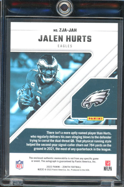 2022 Zenith Jalen Hurts Patch Auto /50