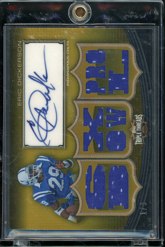 2010 Triple Threads Eric Dickerson Jersey Auto 1/9