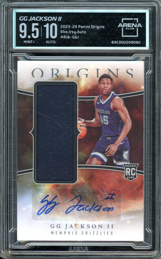 2023 Origins GG Jackson II Rookie Patch Auto Arena Club 9.5