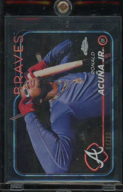 2024 Topps Chrome Ronald Acuna Image Variation Black Sapphire /10