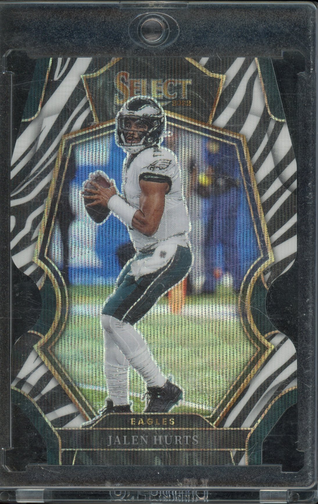 2022 Select Jalen Hurts Die-Cut Zebra