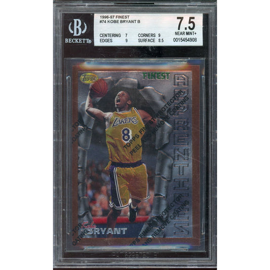 1996 Topps Finest Kobe Bryant Apprentices #74 BGS 7.5 RC