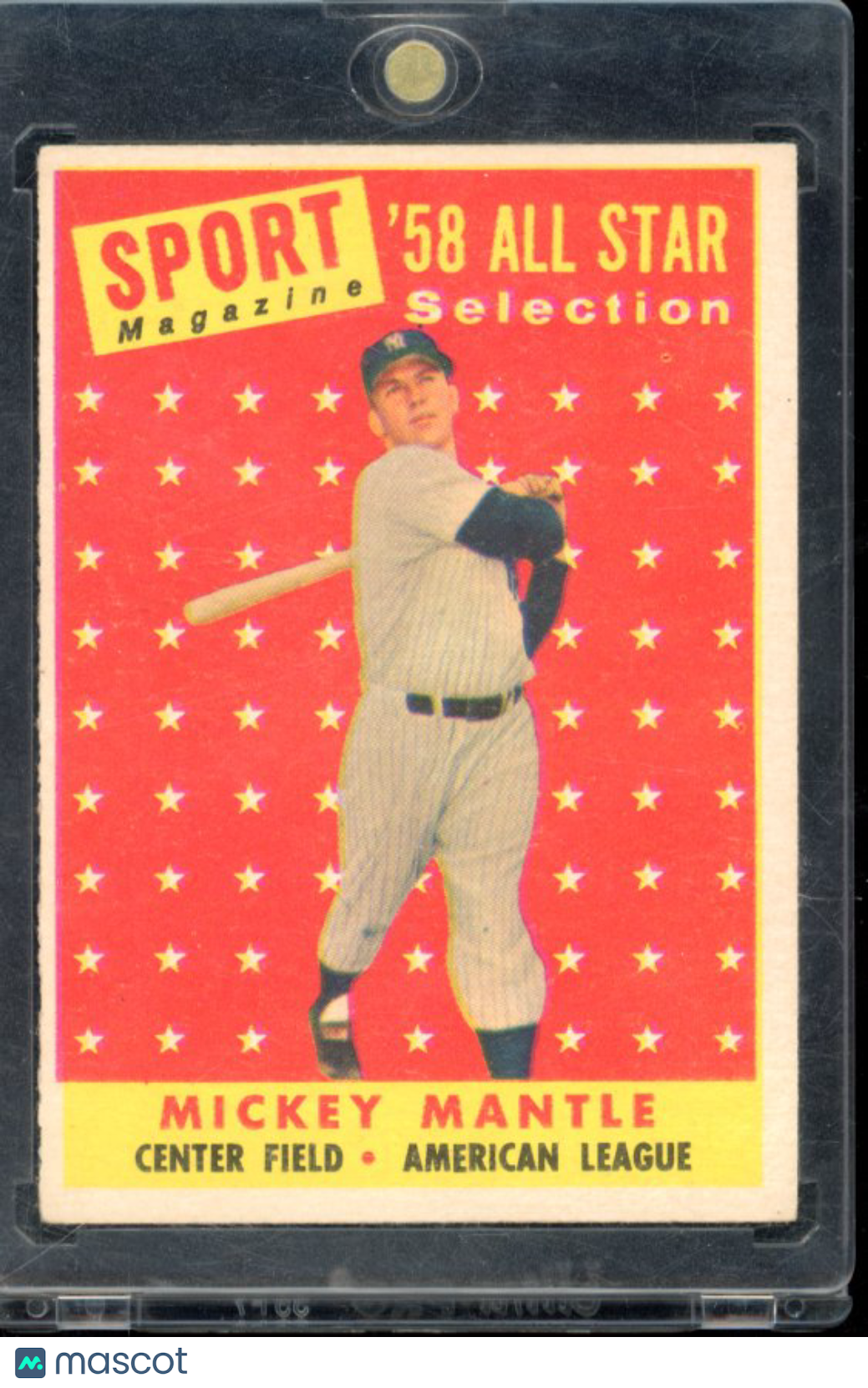 1958 Topps Mickey Mantle All Star #487