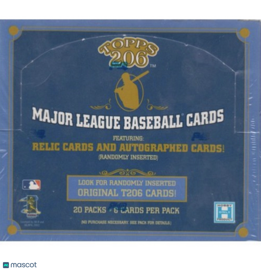 2002 Topps T206 Series 1 Baseball Hobby Box (Open)