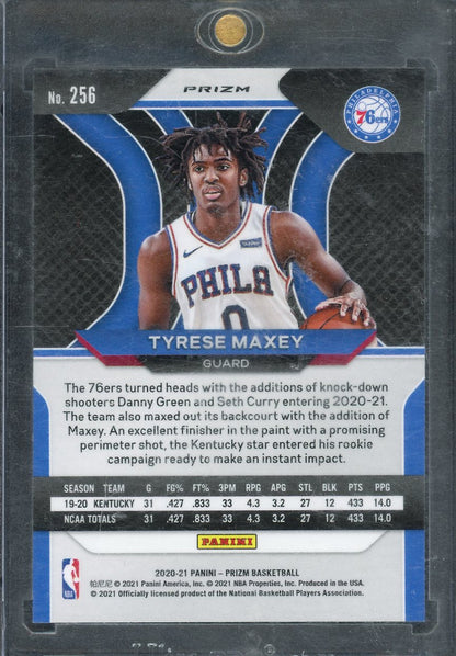 2020 Prizm Tyrese Maxey Silver #256 RC Rookie Sixers