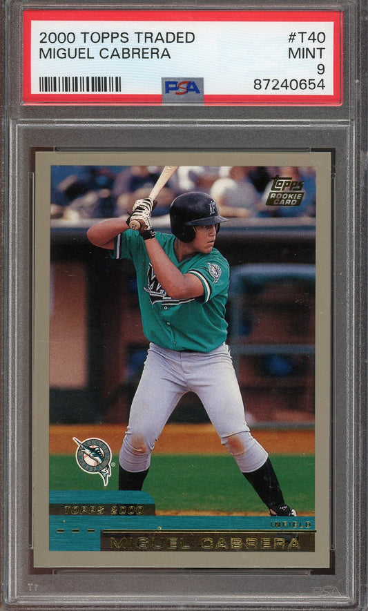2000 Topps Traded Miguel Cabrera #T40 PSA 9 RC