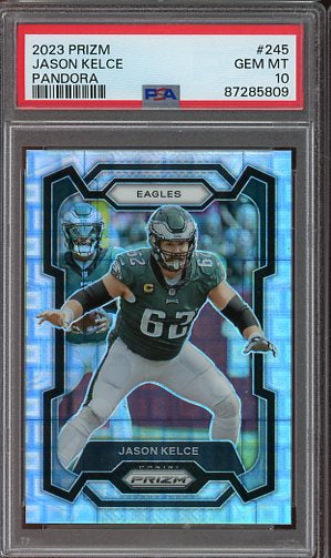 2023 Prizm Pandora Jason Kelce #245 /400 PSA 10 Legend