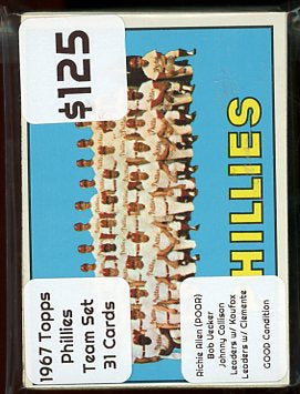 1967 Topps Phillies Team Set 31 Cards