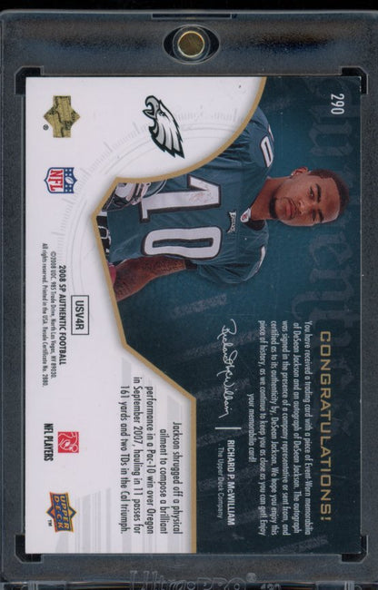 2008 Sp Authentic Desean Jackson Rookie Patch Auto /999