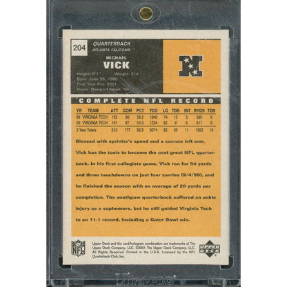 2001 Vintage Michael Vick #204 IP Auto RC