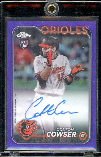 2024 Topps Chrome Colton Cowser Purple Auto /250 RC