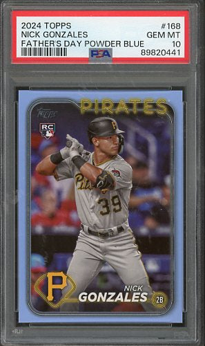 2021 Topps Nick Gonzales Fathers Day Powder Blue #168 /50 PSA 10 RC