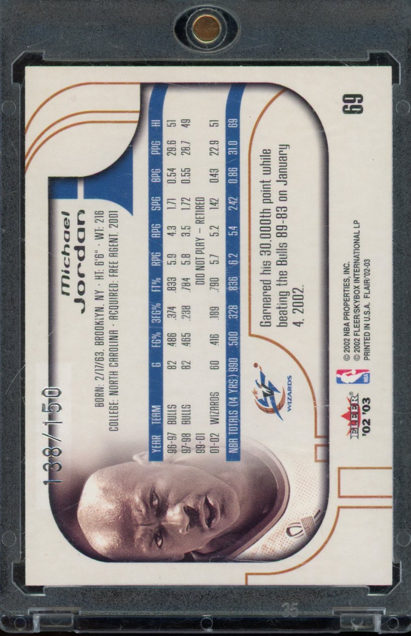 2002-03 Flair Row 1 Michael Jordan /150
